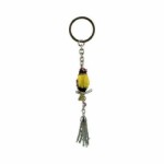 OISEAU STRASS ROSE ET JAUNE LUXE PORTE CLES BOITE