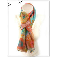 FOULARD ROSACES MULTICOLORES