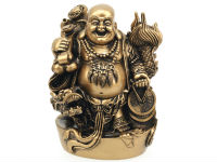 BOUDDHA CHINOIS RIEUR DORE