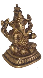 GANESH TETE D ELEPHANT BRONZE STATUETTE