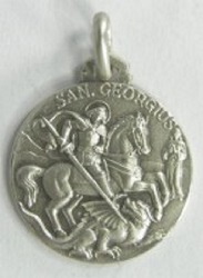 SAINT GEORGES PENDENTIF MEDAILLE ARGENT COLLIER