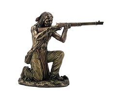 GUERRIER INDIEN FACON BRONZE STATUE SCULPTURE