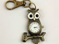 HIBOU PORTE CLES MONTRE BRONZE