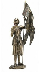 JEANNE D ARC AU SACRE FACON BRONZE STATUE SCULPTURE