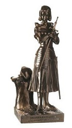 JEANNE D ARC BRONZE STATUE SCULPTURE