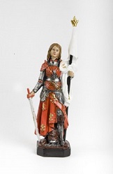 JEANNE D ARC STATUE 20 CMS PEINTE A LA MAIN