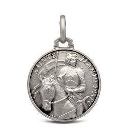 JEANNE D ARC A CHEVAL PENDENTIF ARGENT 925 COLLIER