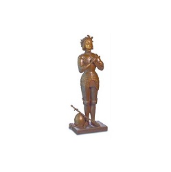 JEANNE D ARC EN PRIERE FACON BRONZE STATUE