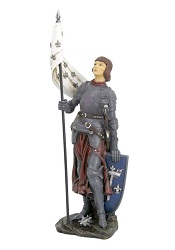 JEANNE D'ARC 36 CMS COULEURS RESINE STATUE