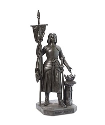 JEANNE D ARC NEUFCHATEAU BRONZE STATUE