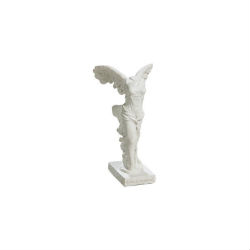 LA VICTOIRE DE SAMOTHRACE PATINE BLANCHE STATUETTE 15 CMS