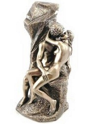 LE BAISER DE RODIN BRONZE STATUE SCULPTURE