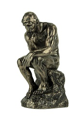 LE PENSEUR RODIN FACON BRONZE STATUE SCULPTURE