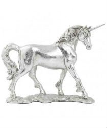 LICORNE ARGENTEE STATUE SCULPTURE