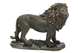 ROI LION FACON BRONZE STATUE SCULPTURE