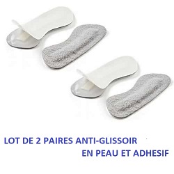 ANTI GLISSOIR EN PEAU LOT DE 2 PAIRES