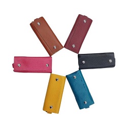 ETUI PORTE CLES CUIR MOUSQUETON COULEUR AU CHOIX