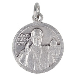 PAPE LEON XIV MEDAILLE METAL ARGENTE