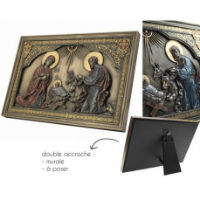 NATIVITE PLAQUE MURALE OU A POSER FACON BRONZE