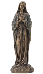 NOTRE DAME DE LOURDES FACON BRONZE STATUE