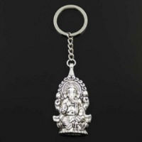 GANESH DIEU ELEPHANT PORTE CLES ARGENTE