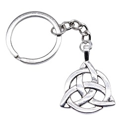 NOEUD CELTIQUE PORTE CLES METAL ARGENTE