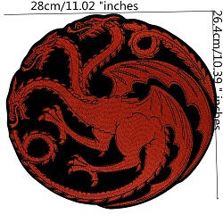 GRAND ECUSSON PATCH THERMOCOLLANT DRAGON 28 CMS / 26.4 CMS