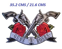 GRAND ECUSSON PATCH THERMOCOLLANT GUNS N ROSES 35.2CMS / 21.6 CMS