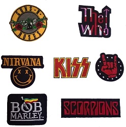 ECUSSON PATCH ROCK MUSIQUE THERMOCOLLANT LOT DE 7 SERIE A