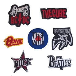 ECUSSON PATCH ROCK MUSIQUE THERMOCOLLANT LOT DE 7 SERIE B