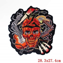 GRAND ECUSSON PATCH THERMOCOLLANT ROCK GUITARE 28.30CMS/27.40CMS