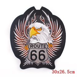 GRAND ECUSSON PATCH THERMOCOLLANT ROUTE 66 AIGLE 30CMS/26.50CMS