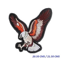 GRAND ECUSSON PATCH THERMOCOLLANT AIGLE EN VOL 21.50CMS/20.50CMS