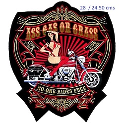 GRAND ECUSSON PATCH THERMOCOLLANT FEMME MOTO 28 CMS / 24.5 CMS