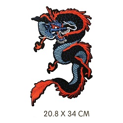 GRAND ECUSSON PATCH THERMOCOLLANT DRAGON 34 CMS/21 CMS