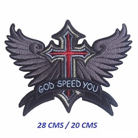 GRAND ECUSSON PATCH THERMOCOLLANT GOD SPEED YOU 28CMS/20CMS
