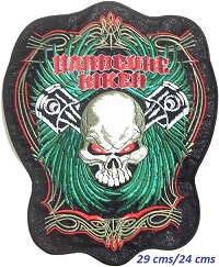 GRAND ECUSSON PATCH THERMOCOLLANT HARDGOTIC BIKER 29 CMS/24 CMS