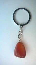 AGATE ROUGE PORTE CLES PIERRE NATURELLE