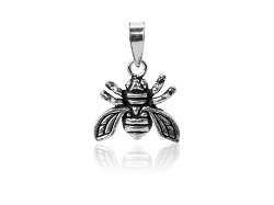 ABEILLE 3D PENDENTIF ARGENT 925 ECRIN