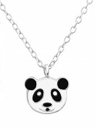 PANDA LAQUE PENDENTIF ARGENT 925 ECRIN