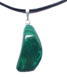 MALACHITE PIERRE NATURELLE PENDENTIF COLLIER