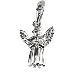 ANGE EN RELIEF ARGENT VERITABLE 925°/°° PENDENTIF COLLIER ECRIN