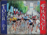 PLAQUE METAL TOUR DE FRANCE 15/20 CMS