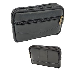 POCHETTE DE CEINTURE CUIR NOIR SMARTPHONE