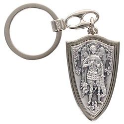 SAINT MICHEL BOUCLIER PORTE CLES GRAVE RECTO VERSO