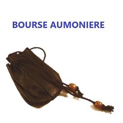 BOURSE AUMONIERE PORTE MONNAIE CUIR COULEUR NOIRE