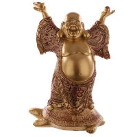 BOUDDHA CHINOIS SUR TORTUE STATUE