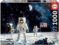 PUZZLE 1000 PIECES HOMME SUR LA LUNE