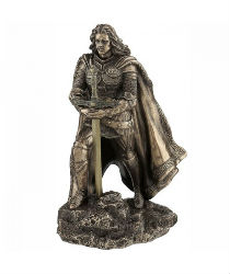 ROI ARTHUR COUPE PAPIER BRONZE STATUE SCULPTURE