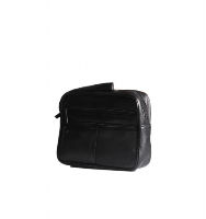 POCHETTE A MAINS CUIR 2 COMPARTIMENTS NOIR